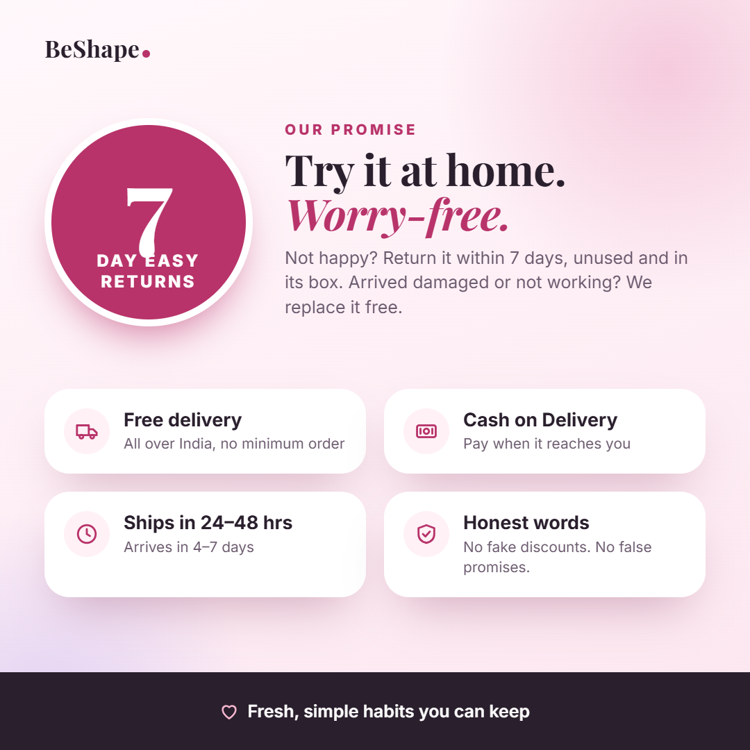 BeShape promise for the portable blender