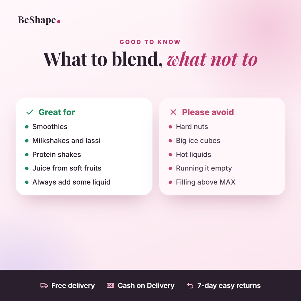 What to blend and what to avoid in the portable blender