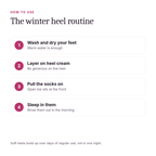 How to use the heel socks: cream, socks, sleep