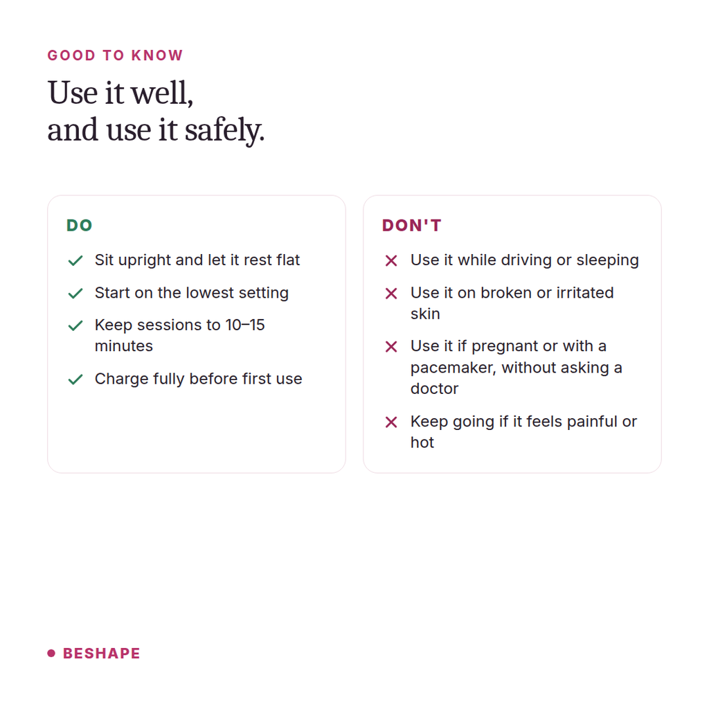 When to use the massager and when to skip it