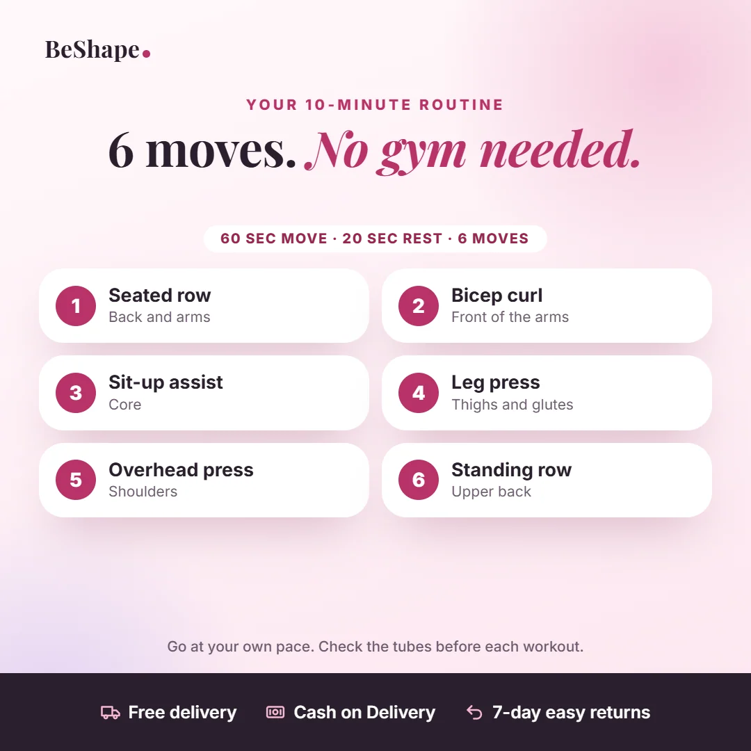 Six-move 10-minute pedal puller routine: 60 seconds per move, 20 seconds rest