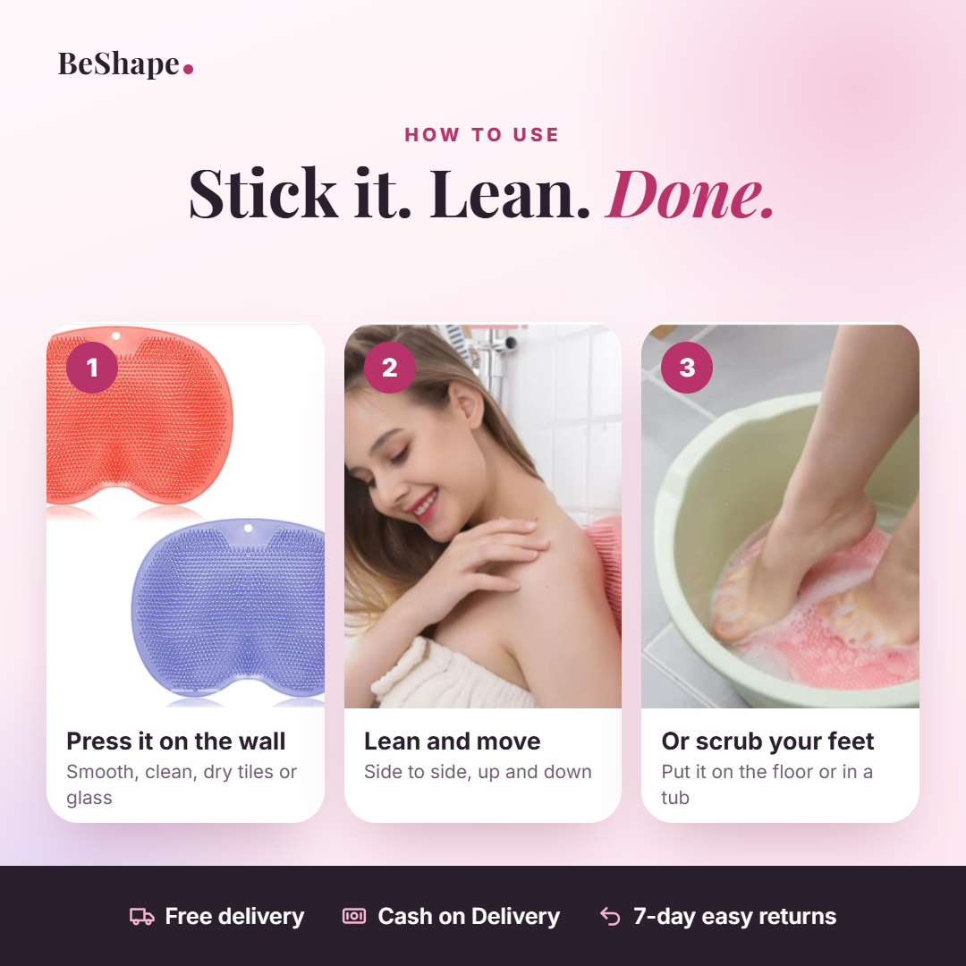 How to use the wall-mounted back and foot scrubber